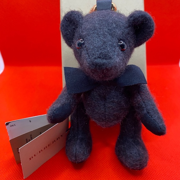 NWT Limited Edition Burberry Charcoal Bear Keychain - Picture 3 of 9
